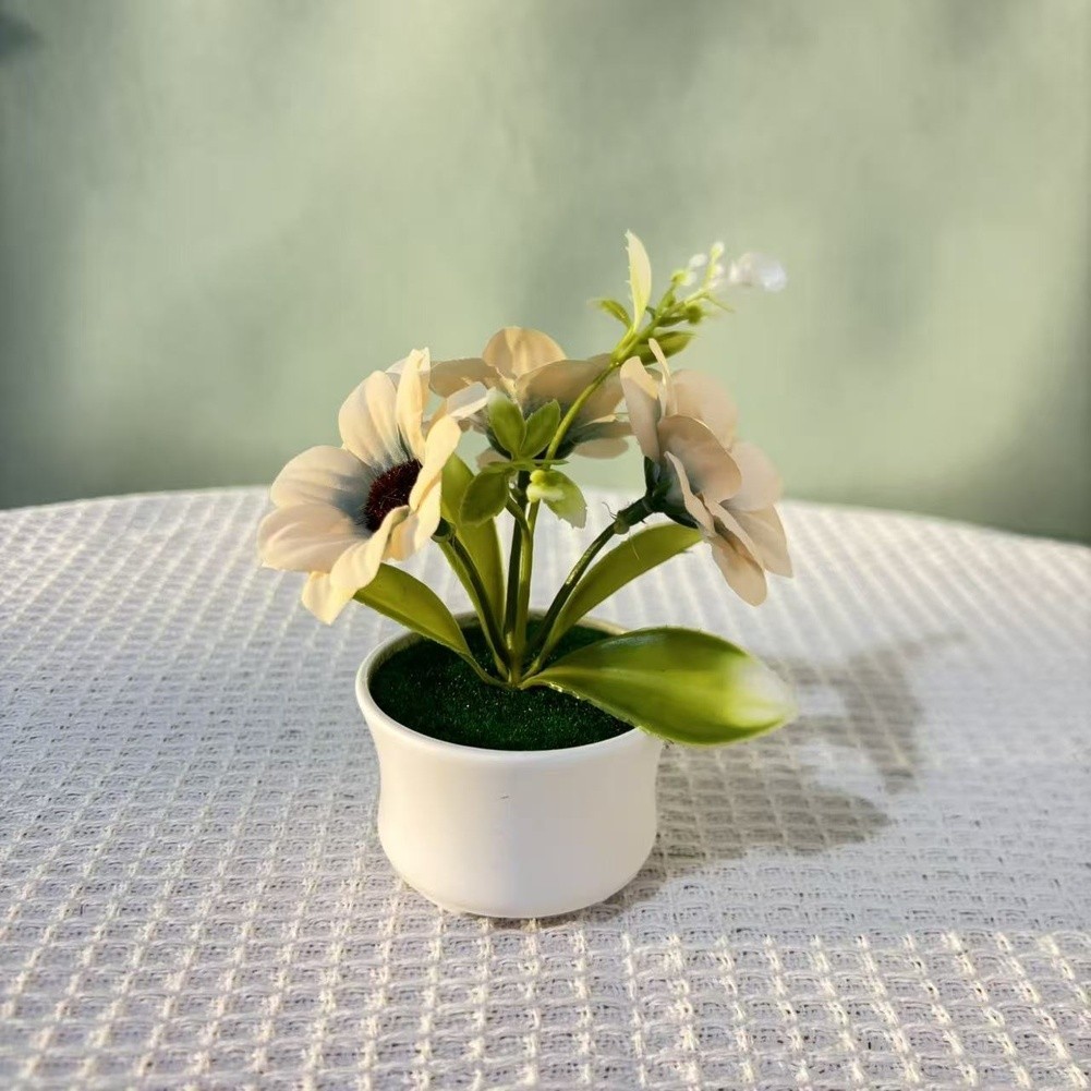 Tabletop for Decor Artificial Sunflower Sunflower Bouquet Fabric Cloth Material