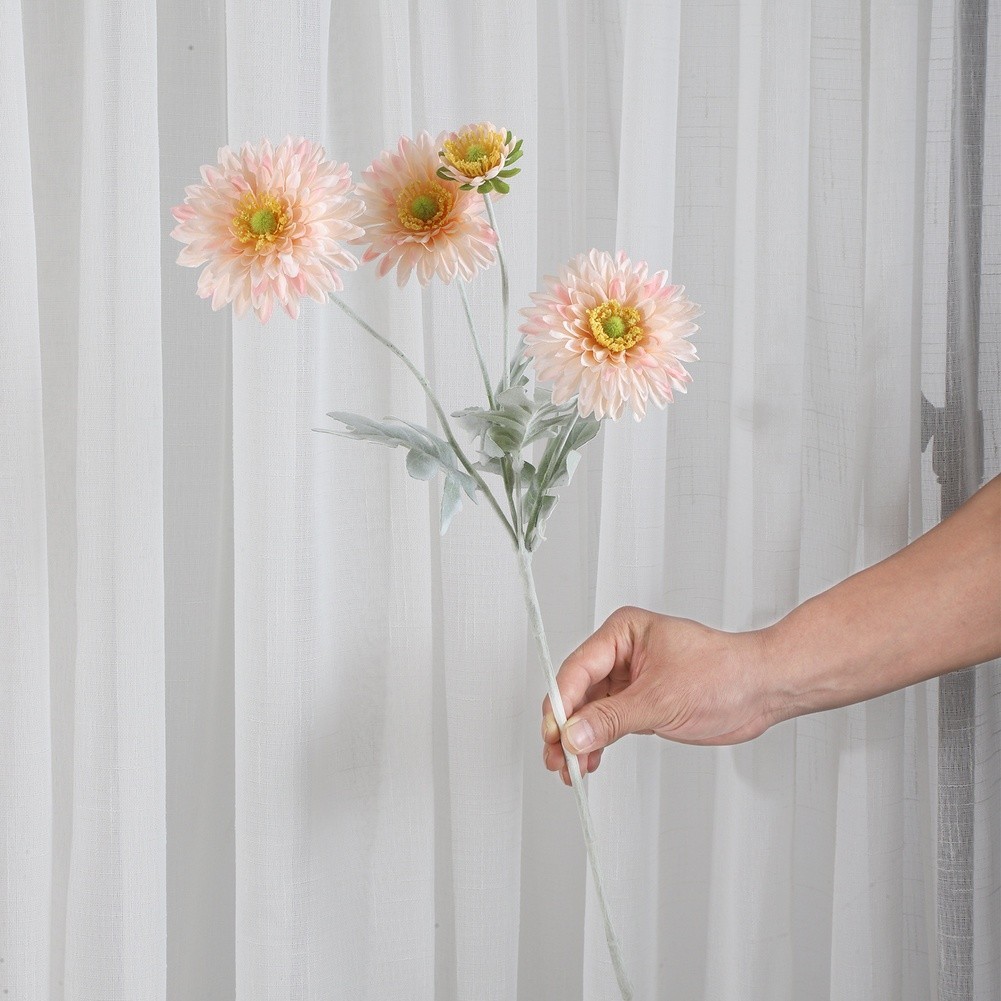 22.83in Pine Needle Style Chrysanthemum Artificial Flower Silk for material