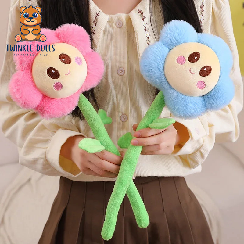 Sunflower Holding Flower Decoration Bouquet Plush Toys Birthday Gift for Girls