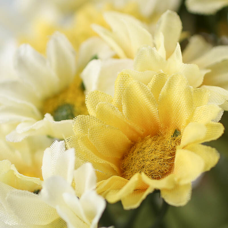 Factory Direct Craft Group of 4 Petite Yellow and White Daisy Bushes