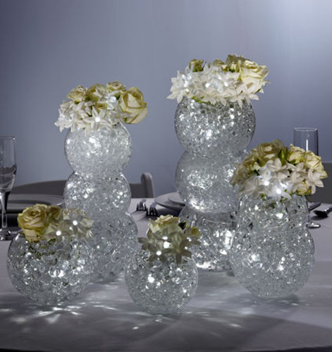 Vase Filler – Water Storing Gel Beads – Clear White