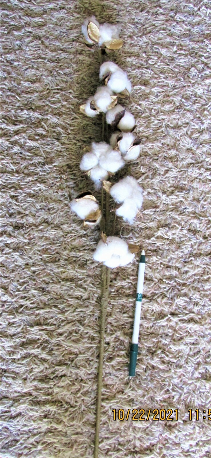 Artificial Cotton Balls Branches Farmhouse Country Décor
