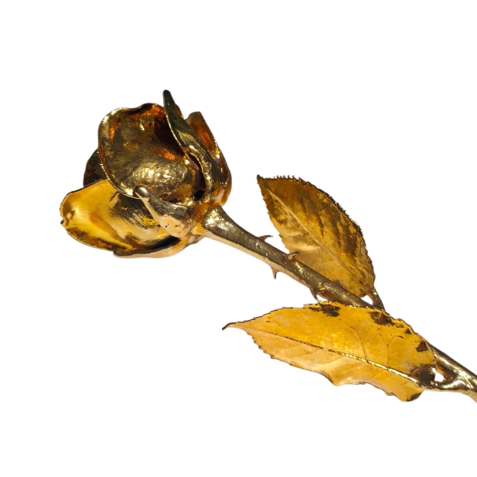 24k Gold Dipped Real Rose Flower Stem Preserved Plated 24kt Luxury Romantic Gift
