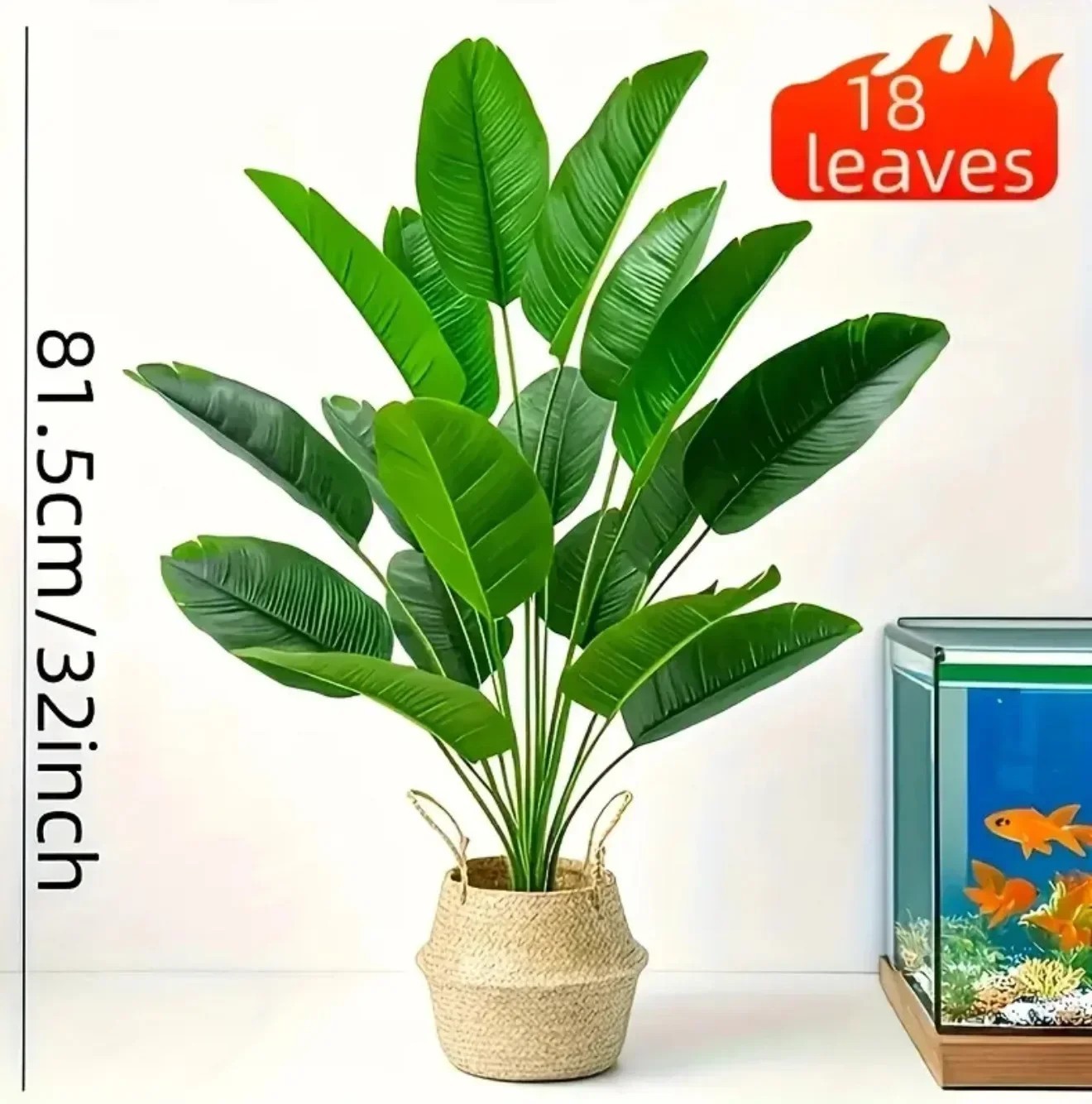 Leaves Artificial Plants Large Tropical Palm Tree Fake Banana Plants Leaves Real