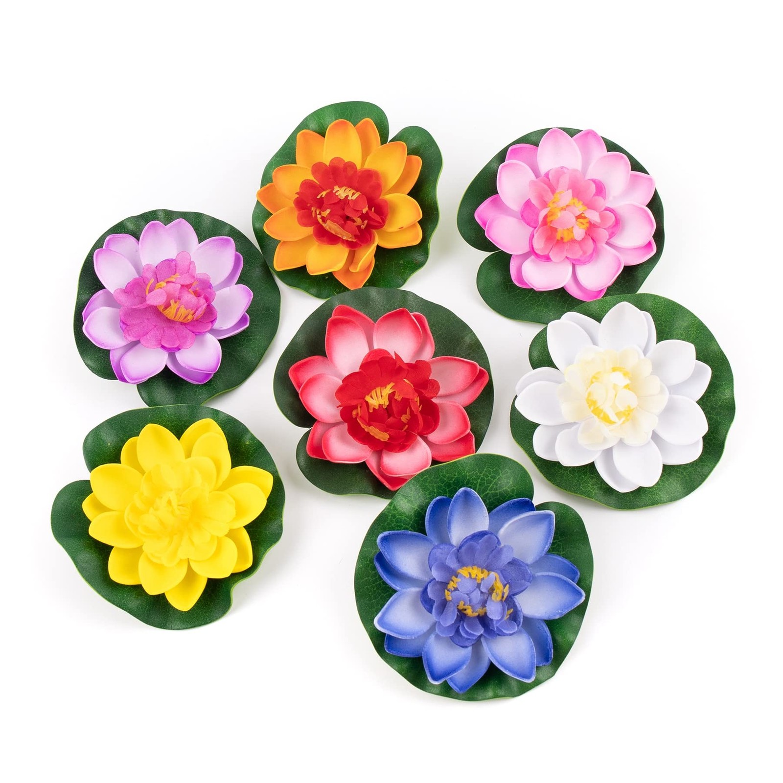 Artificial Floating Foam Lotus Flower Water Lily Pads for Home Garden Pond
