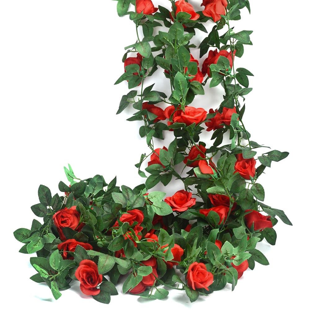5Pcs Flower Garland Artificial Rose Vine Garland Artificial Flowers for Weddi…