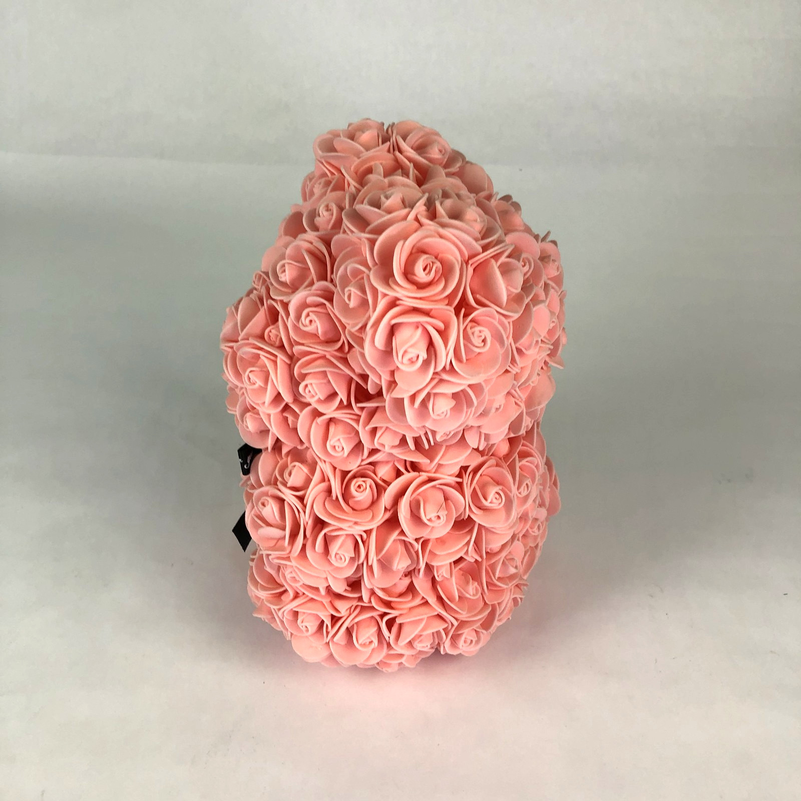 Valentines Day Gift Peach Foam Rose Bear 9.5″ Flower Teddy Decor Birthday Anniv.