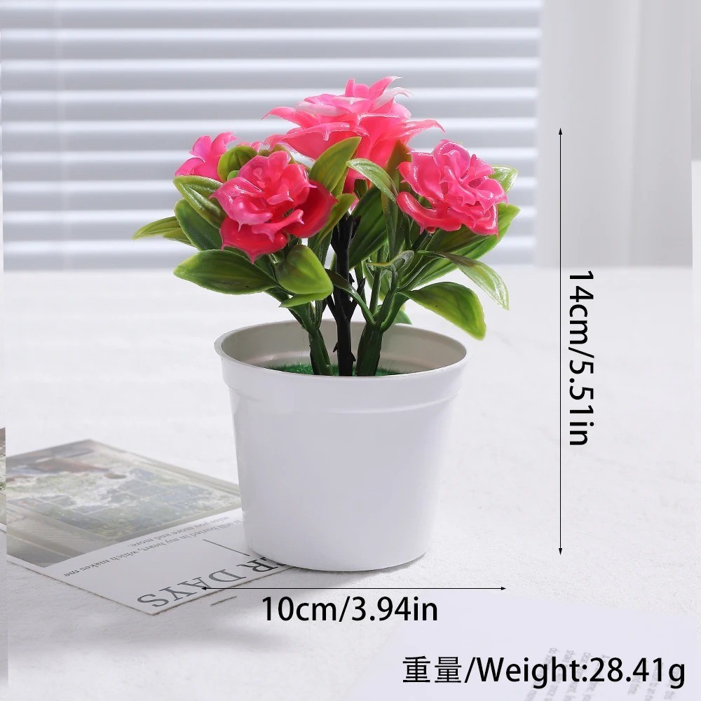 Artificial Bonsai Tree Potted Plant Fake Flowers Home Table Garden Decoration