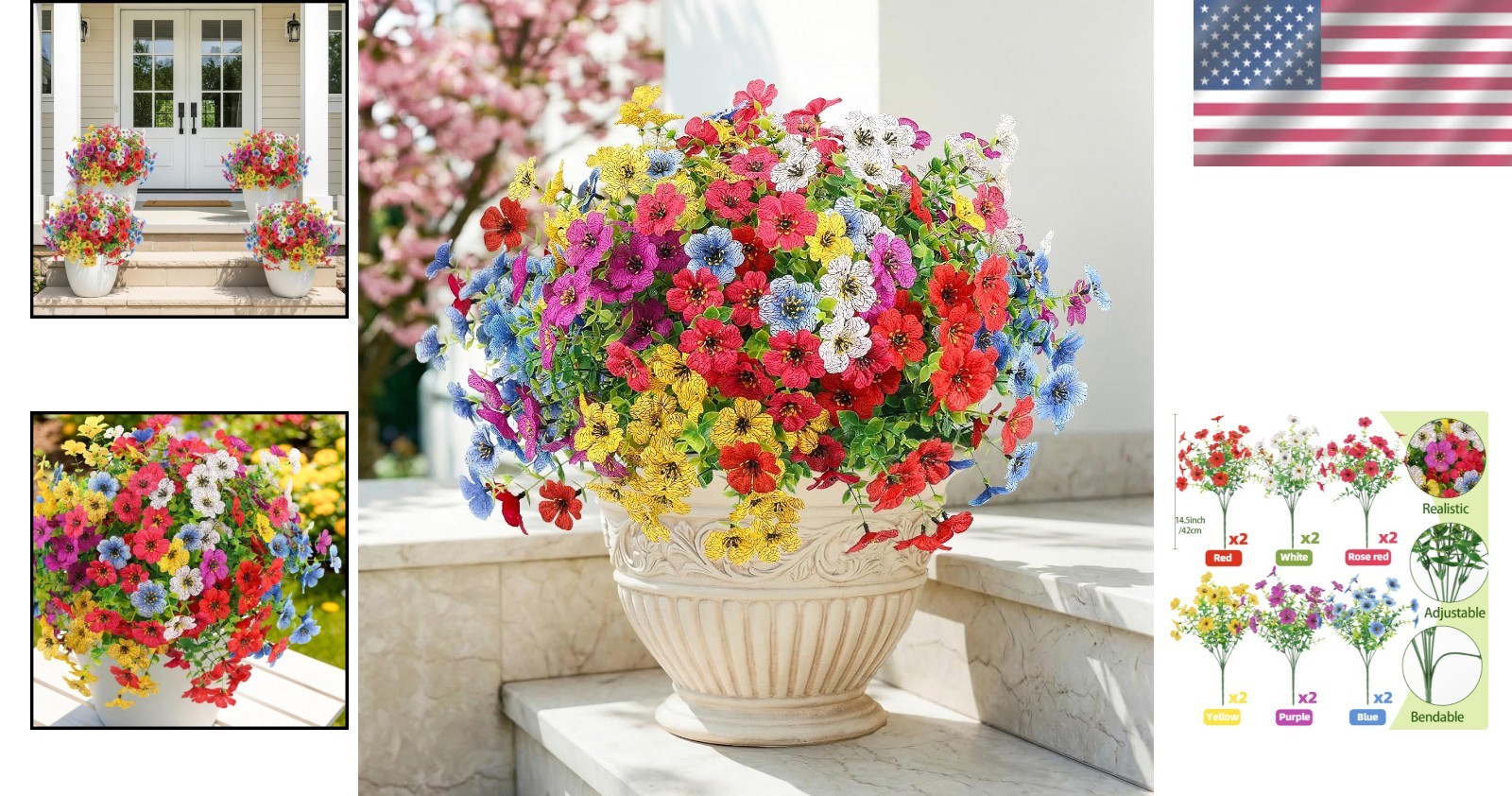 Low-Maintenance 12pc Artificial Daisy Bundle – Ideal for Porch & Garden Decor