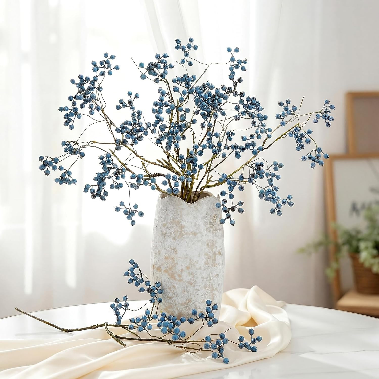 3 Pcs Artificial Berry Stems 24 Inch Faux Berries Stem Home Decor Simulation Ber