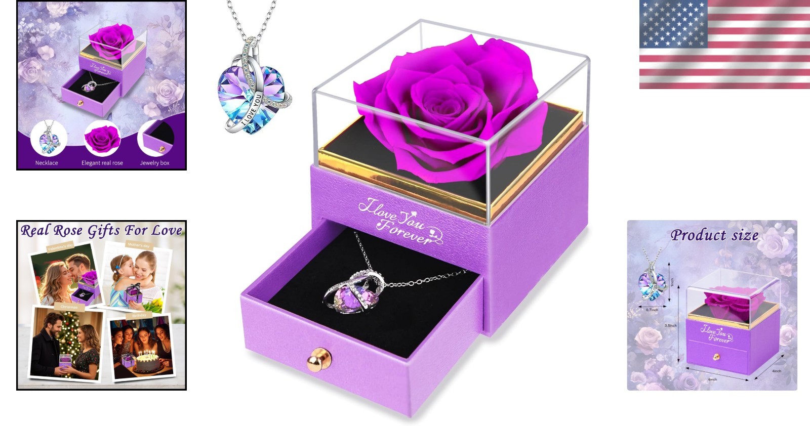 Preserved Flower Rose Gift for Women – Roses for Girlfriend, Grandma, Mom, Wife