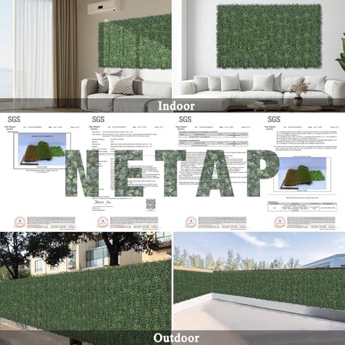 Artificial Grass Wall Panels 12 Pack 10×10 Inch Faux Boxwood Panels For Indoor