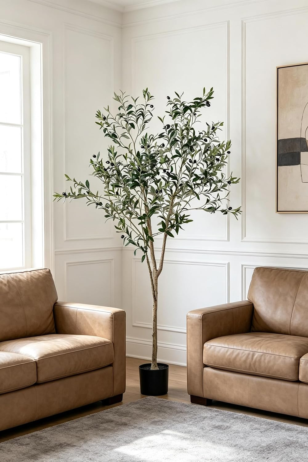 Artificial Olive Tree for Living Room Decor, 6FT Bendable Fake Plants Artificial