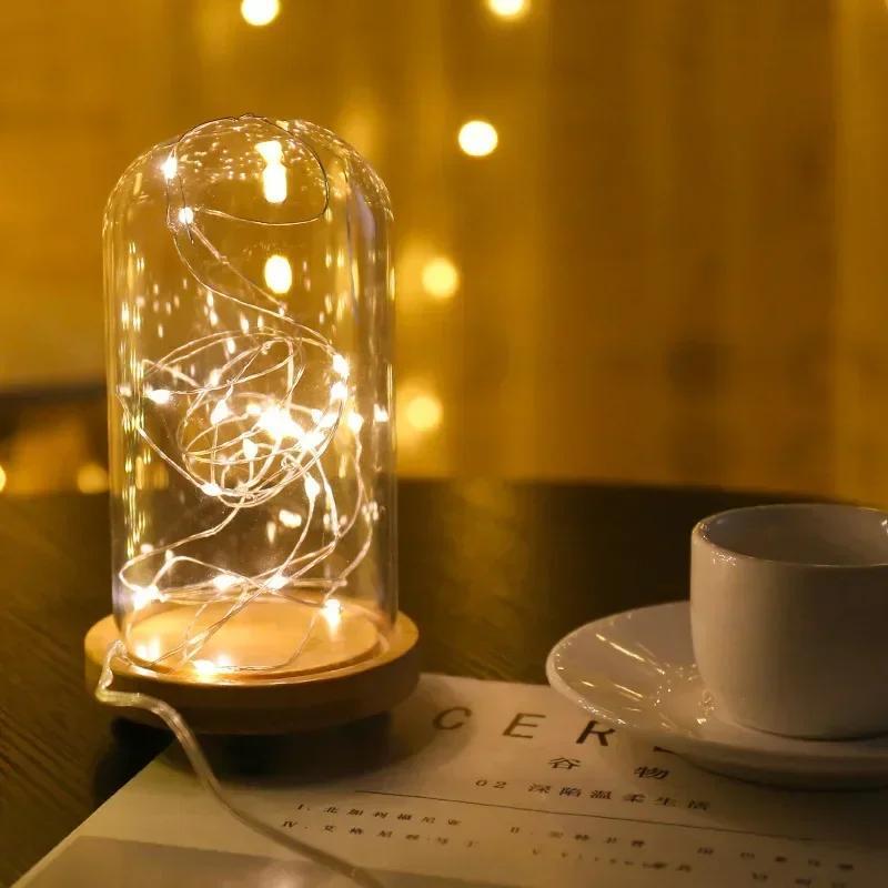 USB LED String Lights Silver Wire Garland Light Waterproof Fairy Lights