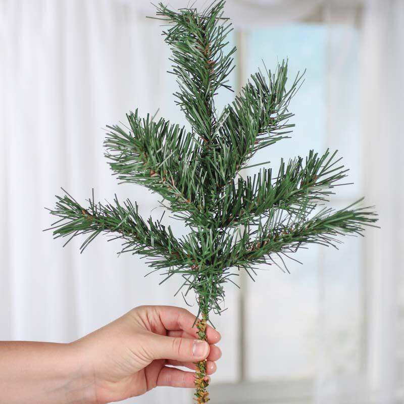Package of 4 Artificial Green Pine 15-1/2″ Floral Picks
