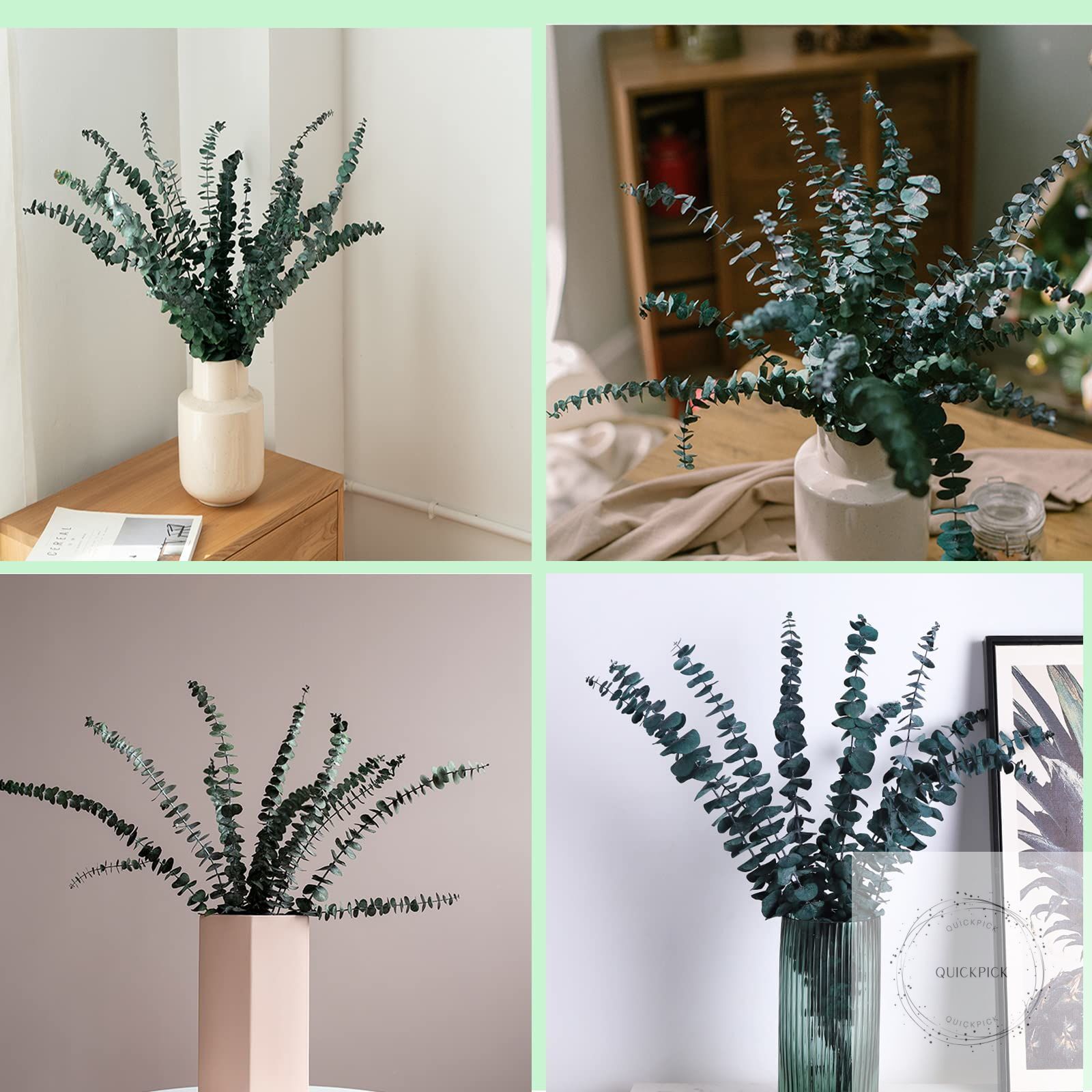 Eucalyptus for Shower 10 Pcs Hanging Dried Eucalyptu Stems 17″ Real Eucalyptus