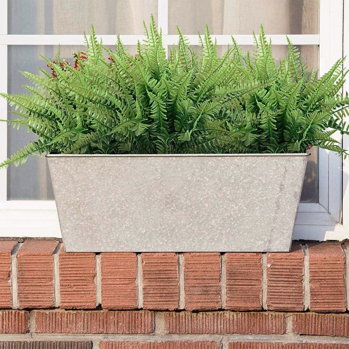 Large Plastic Lifelike Artificial Fern Foliage Bush Plants Indoor Outdoor Decor