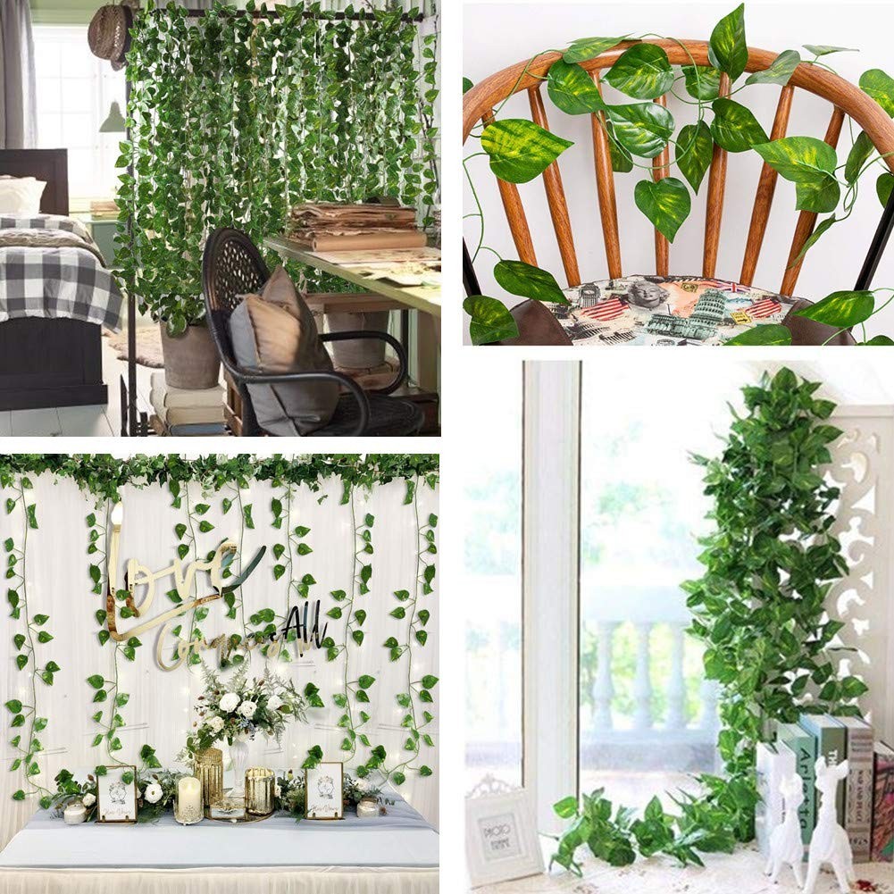 168ft Artificial Greenery Vines – Faux Hanging Leaves for Wedding, Party, Home D