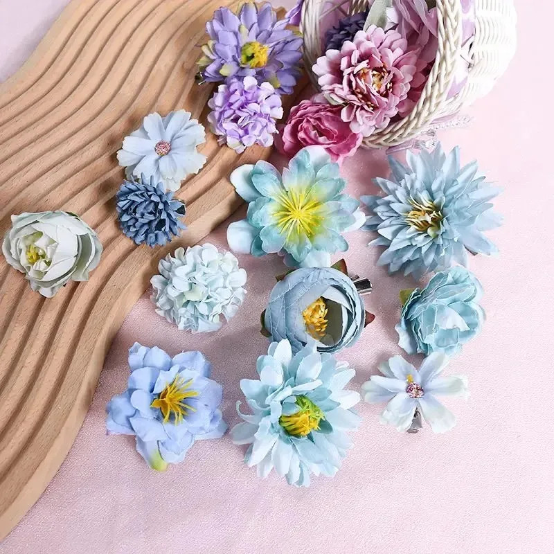 3/21Pcs Mixed Artificial Flowers Silk Rose Fake Flowers for Home Room Wedding De