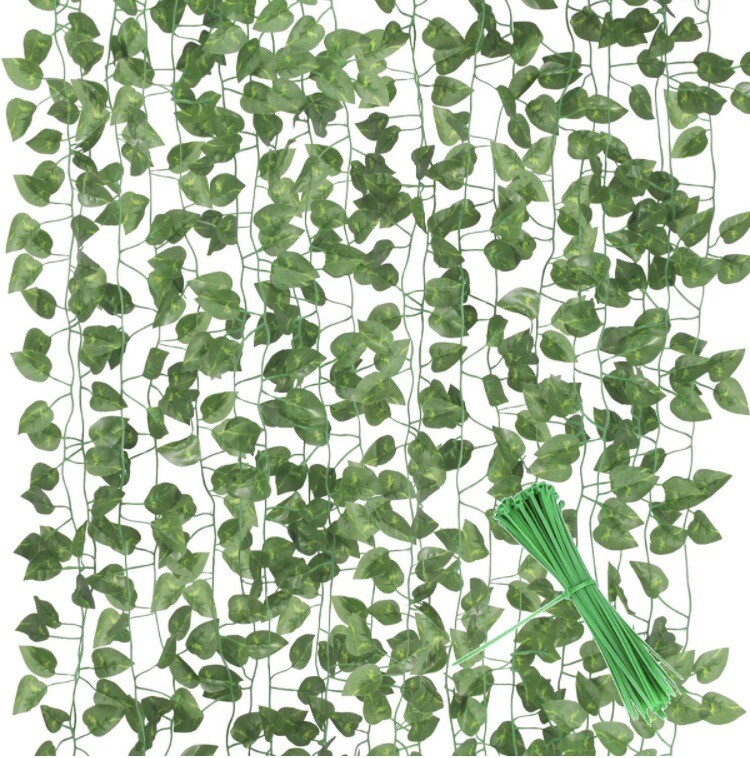 20 Strands 132Ft Artificial Faux Ivy Vine Leaves Greenery Garland Hanging Plants