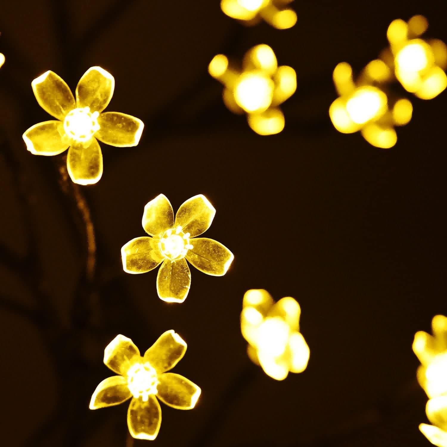 Cherry Blossom Tree Light,17inch 40LED Lighted Tabletop Artificial Flower Bonsai