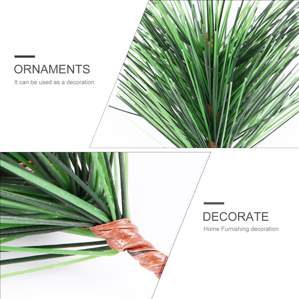 24Pcs Pine Tree Branches artificial green pine needles branches pine floral