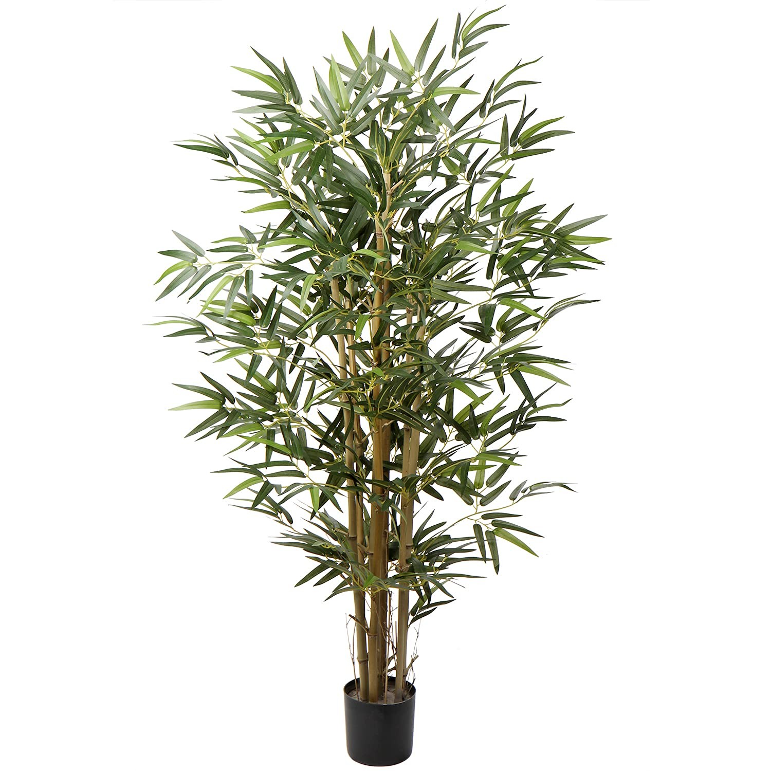 Artificial Tree 4FT Silk Fake Plant with 800 Leaves Large Faux Tree in Pot, F…
