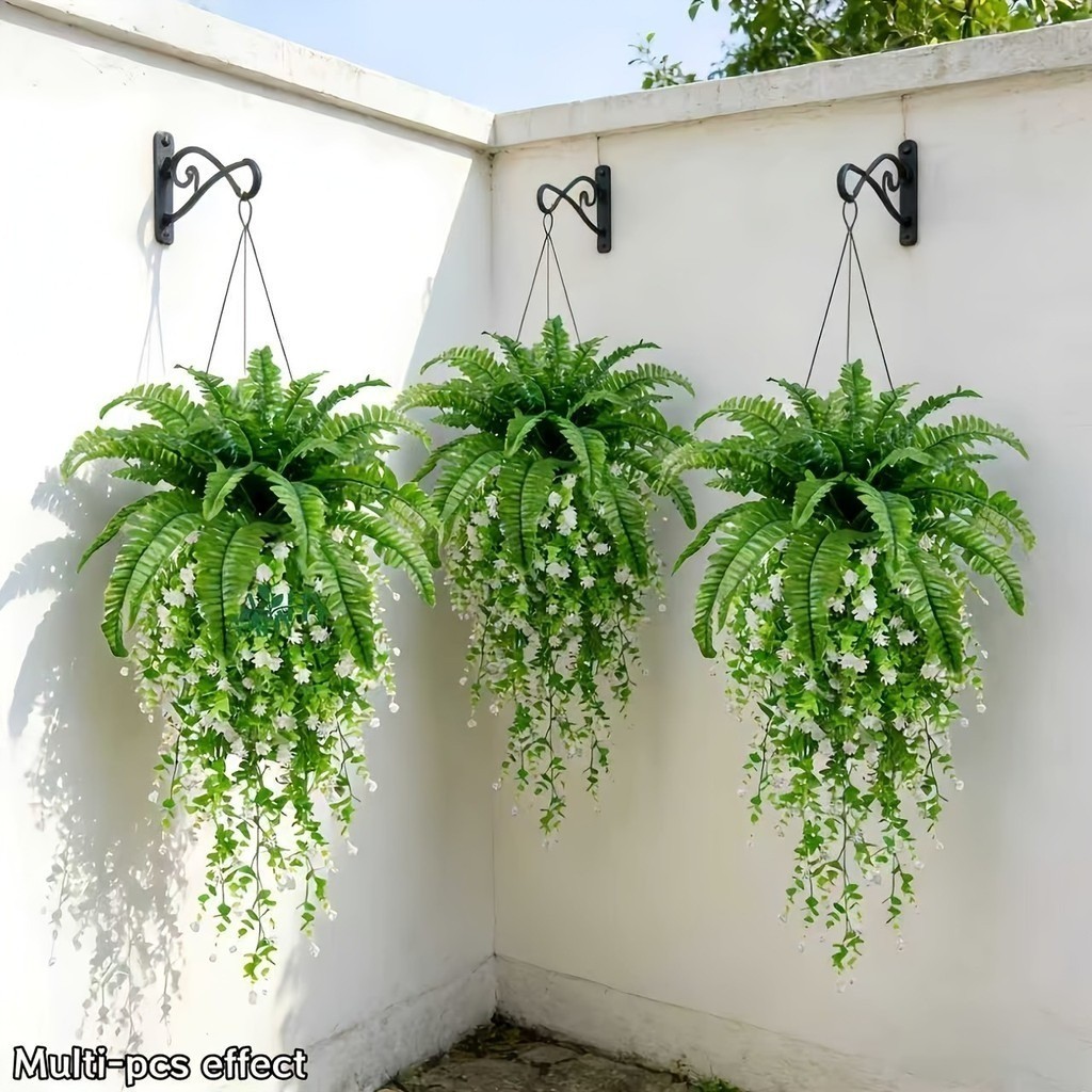 Artificial Hanging Fern Vine Faux Ivy Greenery Indoor Outdoor Garden Decor