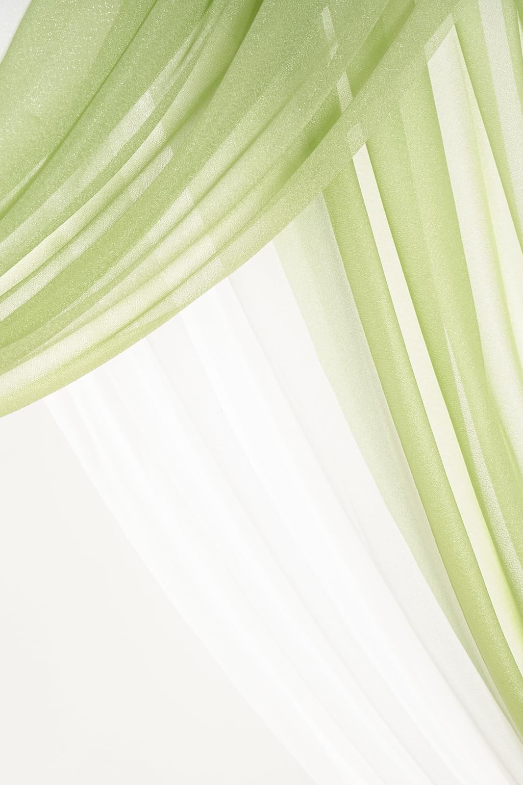 Deluxe Wedding Arch Flowers with Drapes Kit Pack of 4, 2pcs White Green Mint …