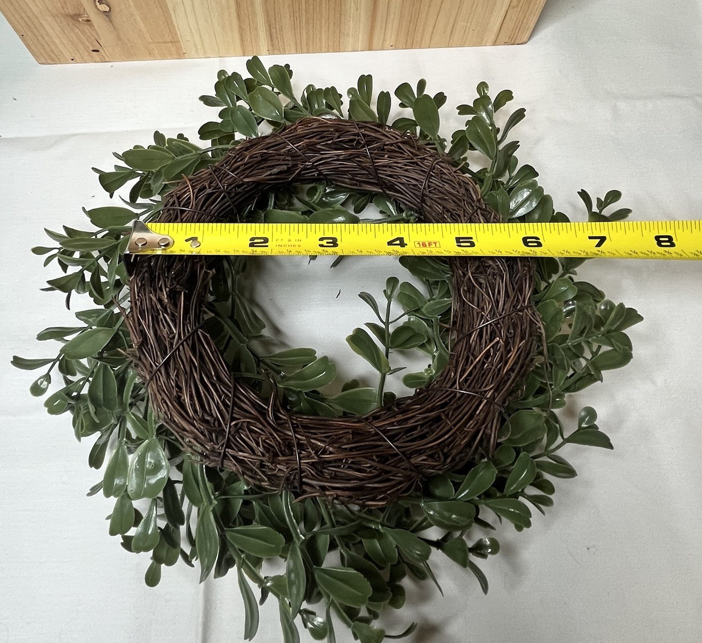 Set of 4 Faux Boxwood Candle Rings 10″ Greenery Mini Wreaths Farmhouse Decor