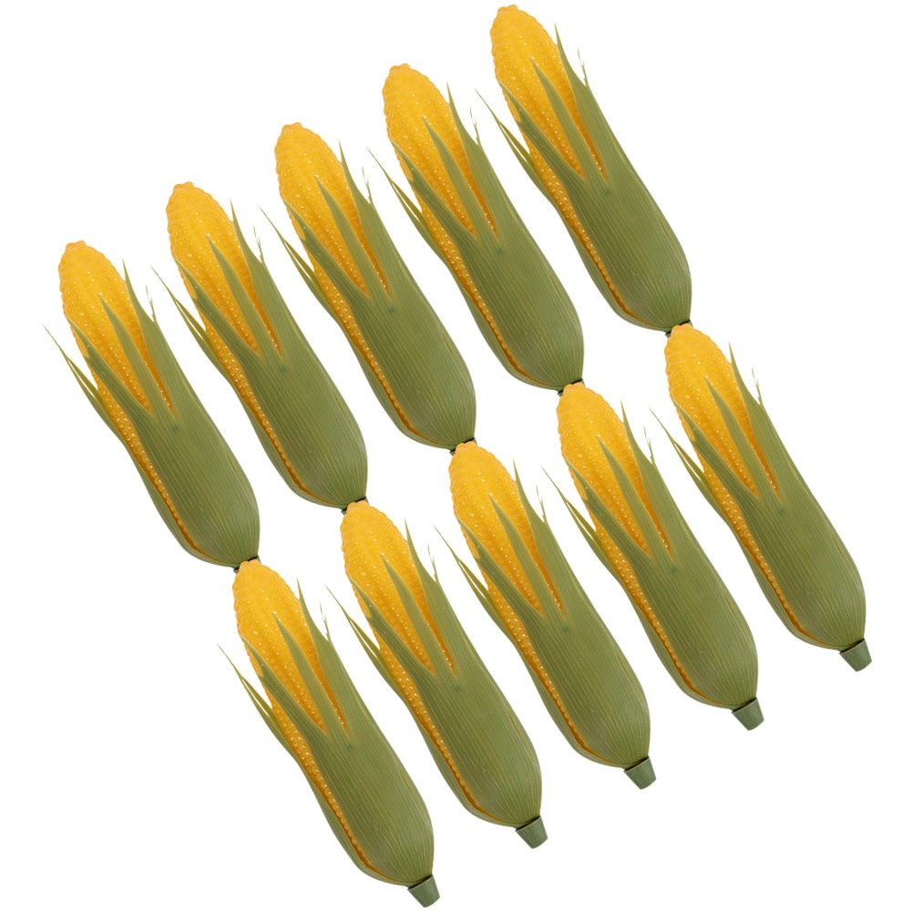 10 Pcs Simulation Corn Decors Modeling Adornment Plastic Photography Props
