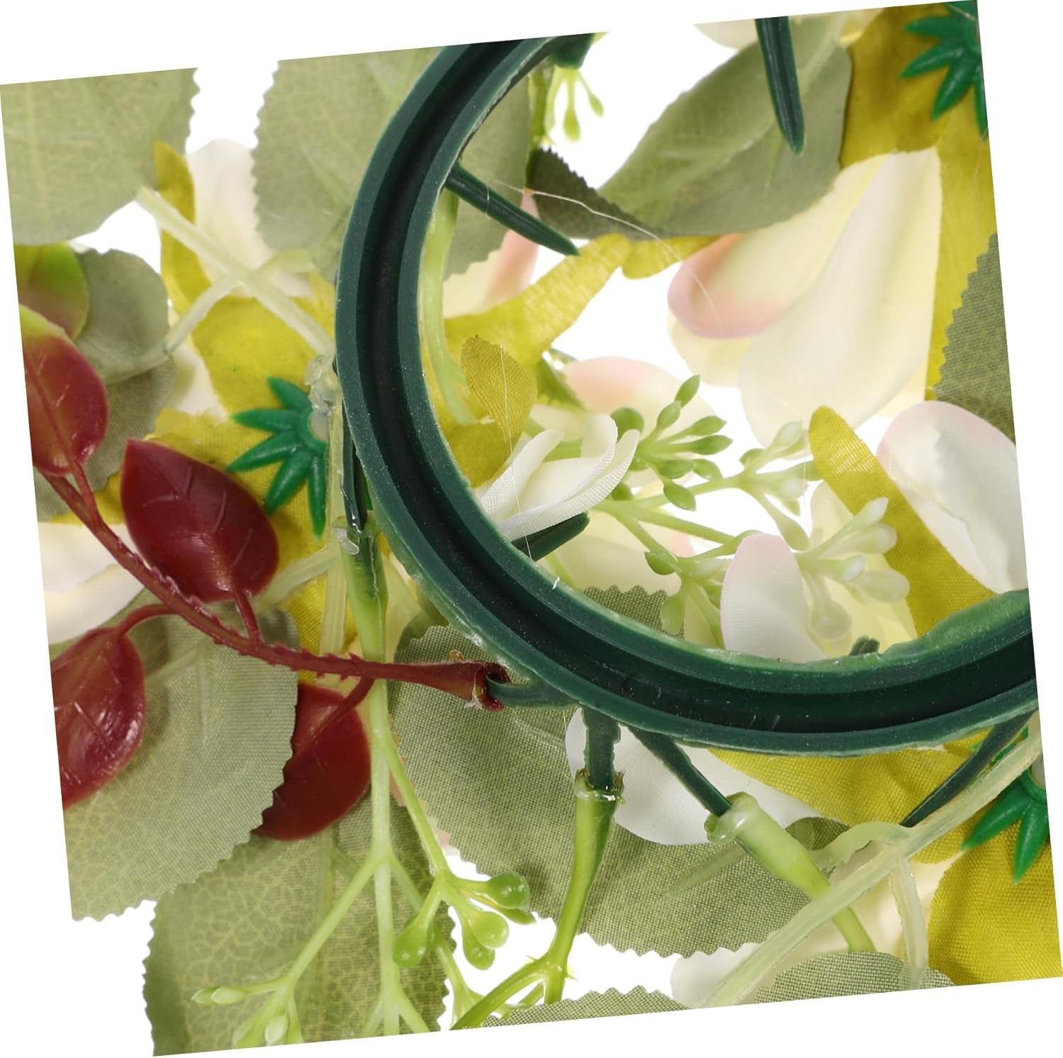 Artificial Floral Candle Ring Wreath Pillar Candles Wedding Party Decoration
