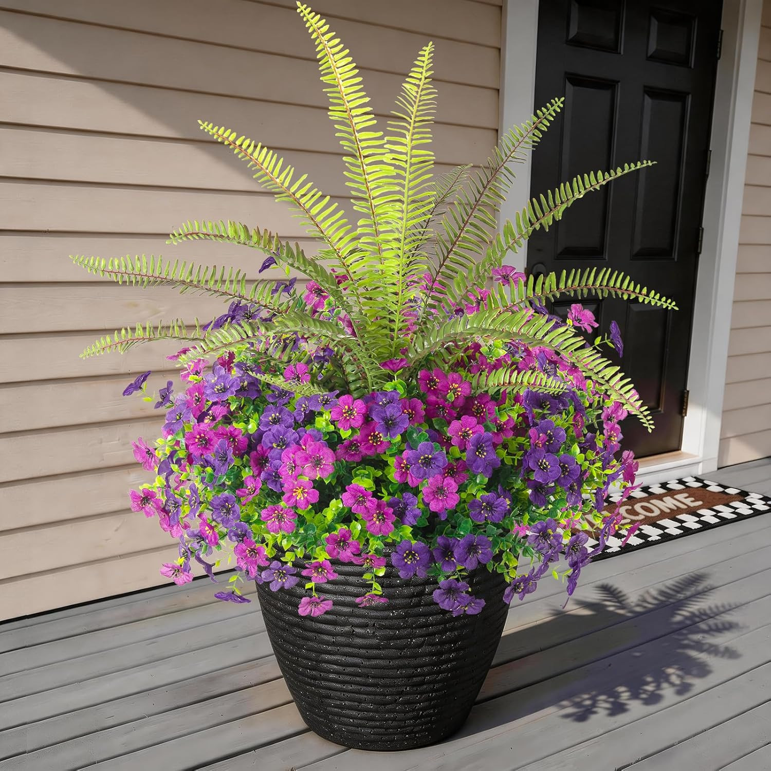 Artificial Flowers for Outdoors UV Resistant Spring Summer Decoration, 13 Bundle