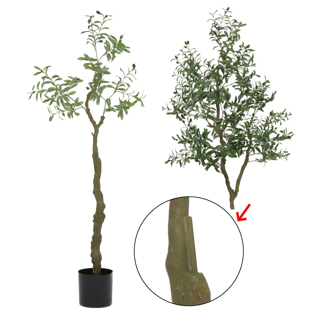GARVEE Artificial Olive Tree 5/6/7FT Faux Plant with Pot,Lifelike Leaves & Fruit