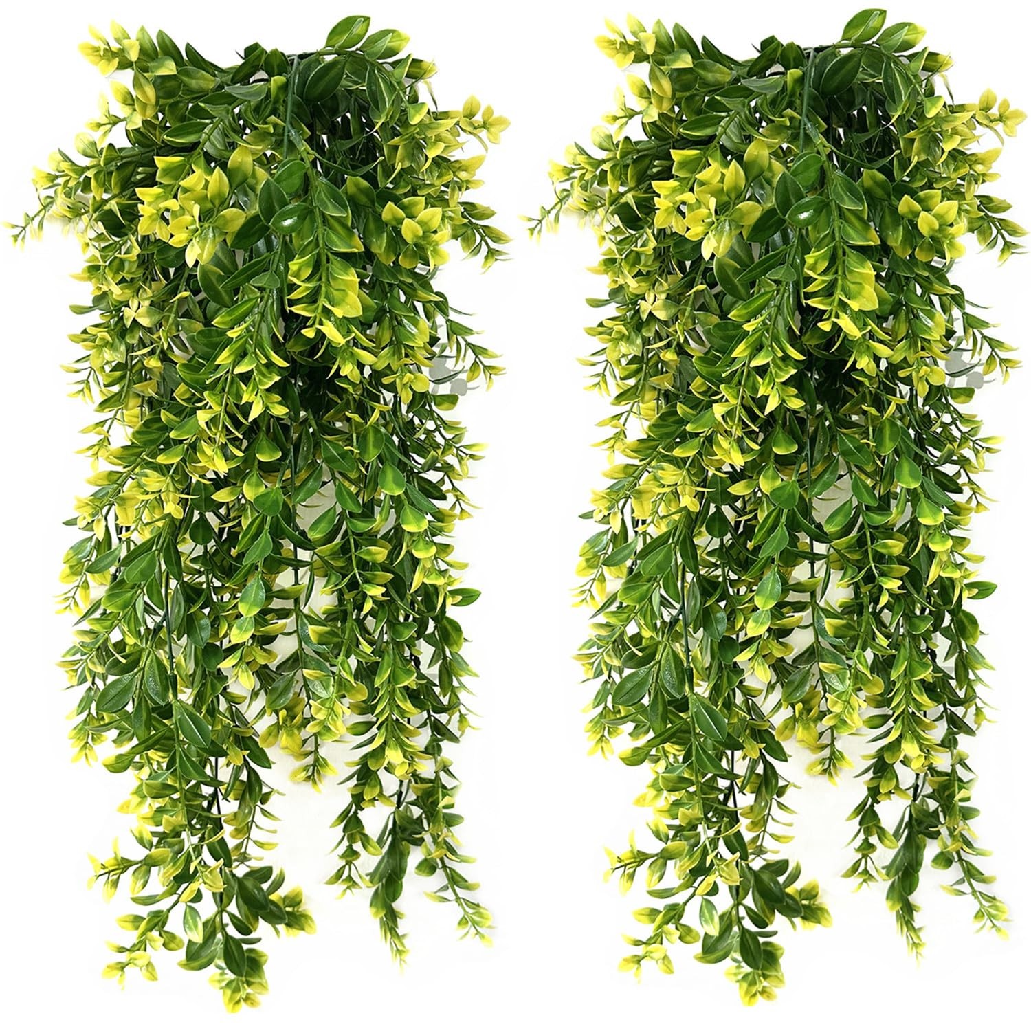 Artificial Hanging Plants, Fake Vines Decoration Plastic Leaves Faux Ivy Foli…