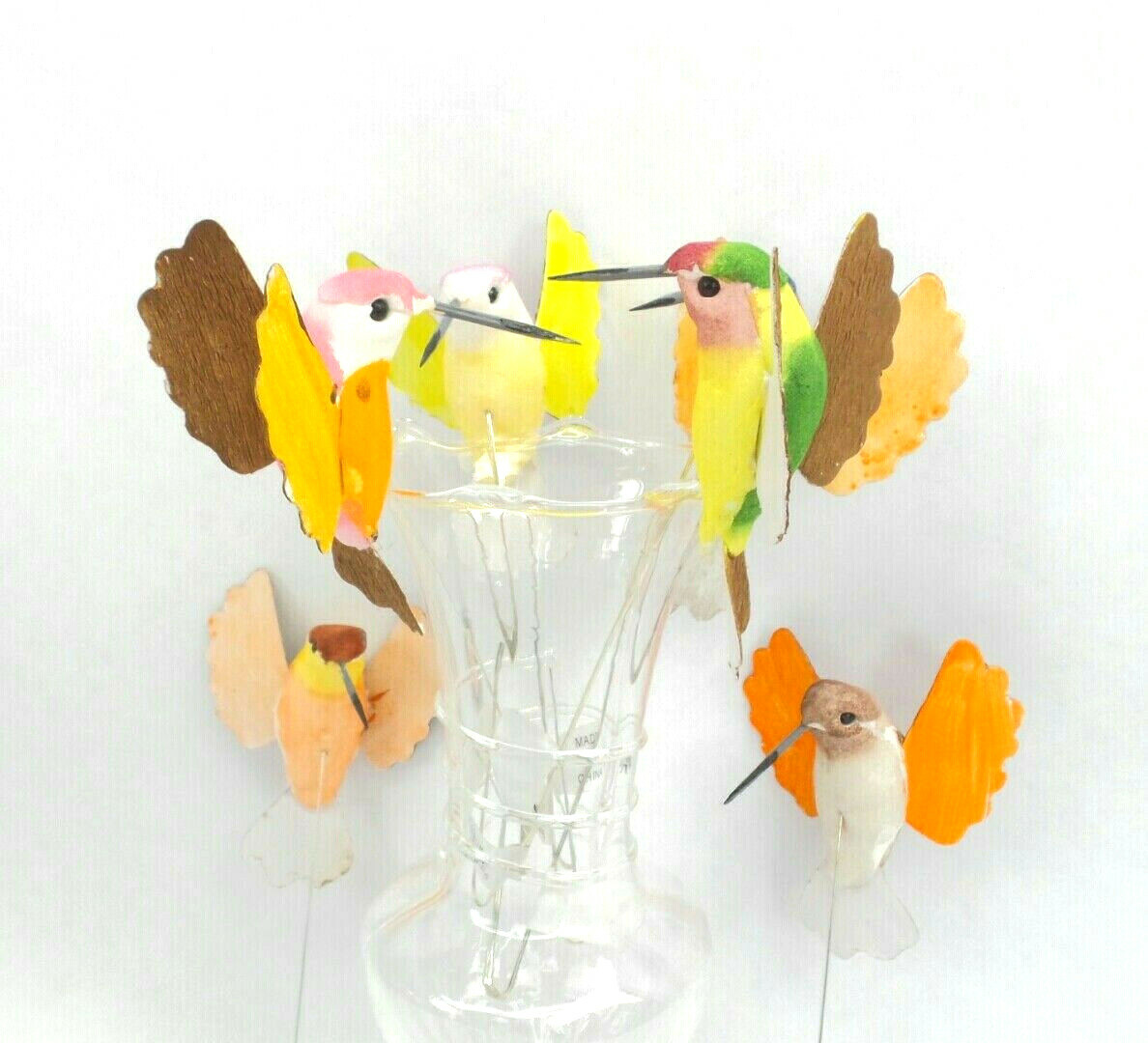 Lot of 15 Hummingbird Decorative Plant Sticks Flowerpot Bouquet Ornament
