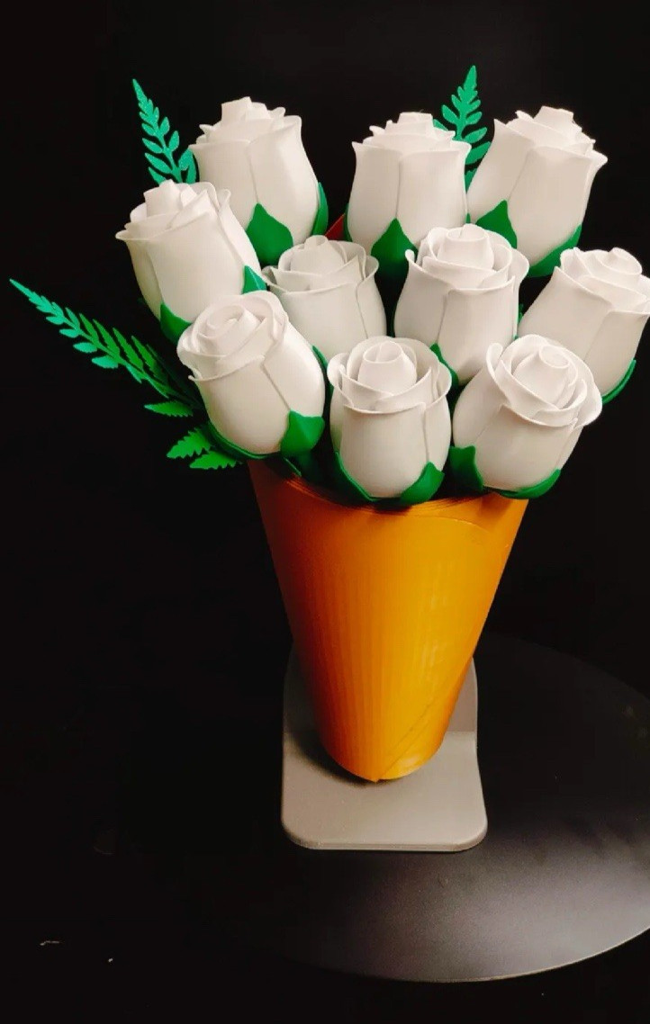 CUSTOM 3D PRINTED ROSES AND BOUQUET