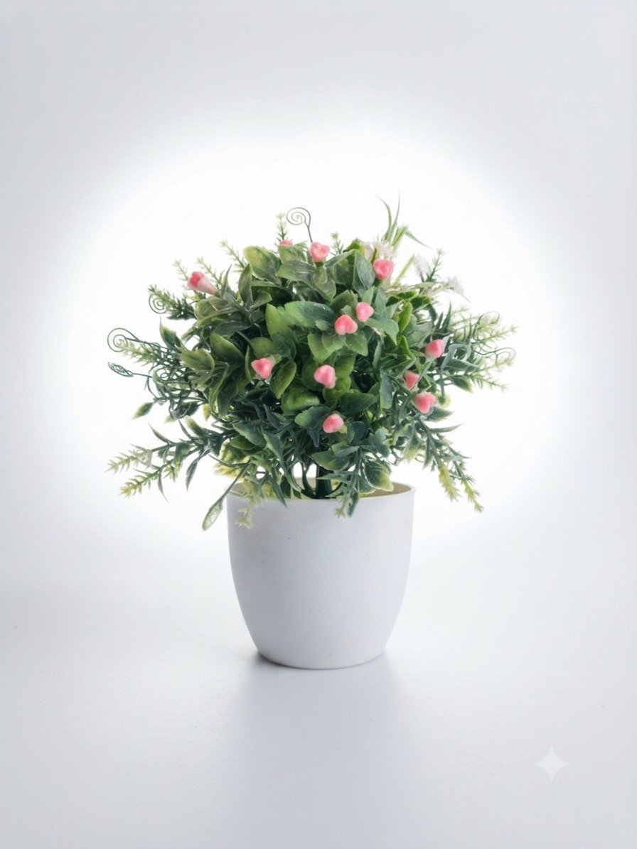 Set of 3 Artificial Mini Potted Plants, Faux Greenery for Home Office Desk Decor