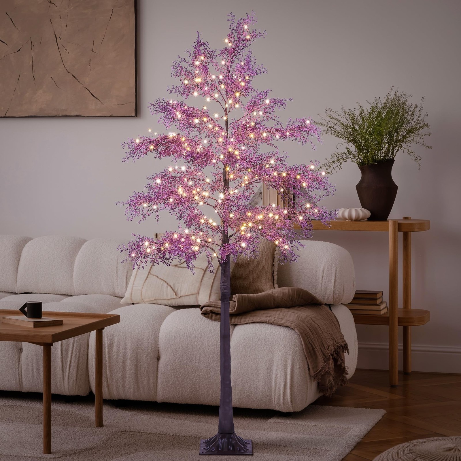 Lightshare 6FT 276L Lighted Coral Tree Artificial Plant, Faux Plant Tree Warm