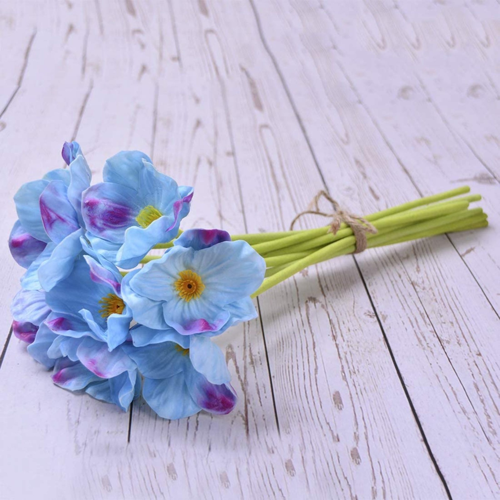 Artificial Poppy Flowers 20PCS Realistic Fake Poppies with Bendable Stems 14″