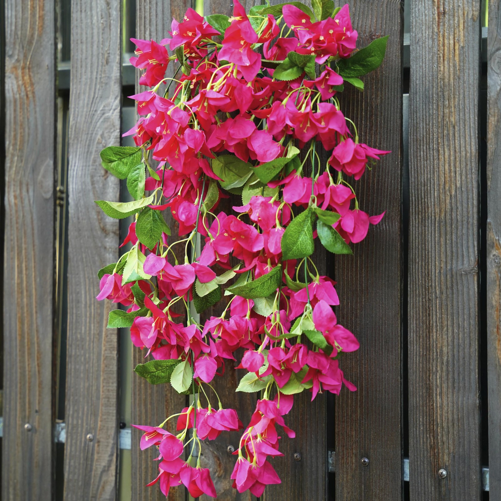 2PCS Bougainvillea Artificial Hanging Flowers Plants for Outdoors Outside Fal…