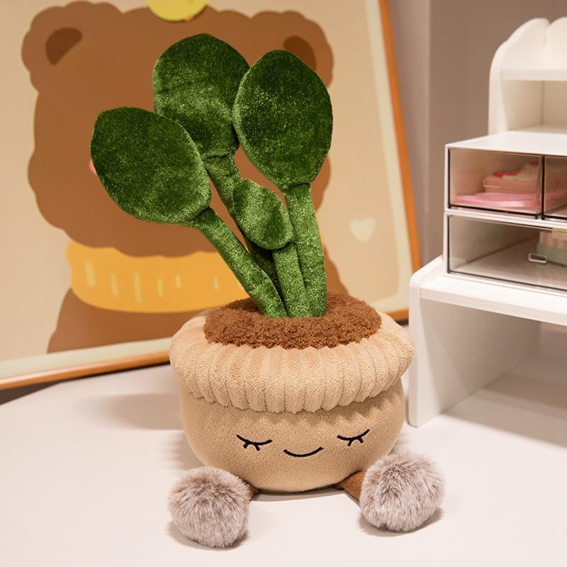 30cm Artificial Flower Plush Toy Green Plants Bloom Cactus Sunflower Cactus Soft