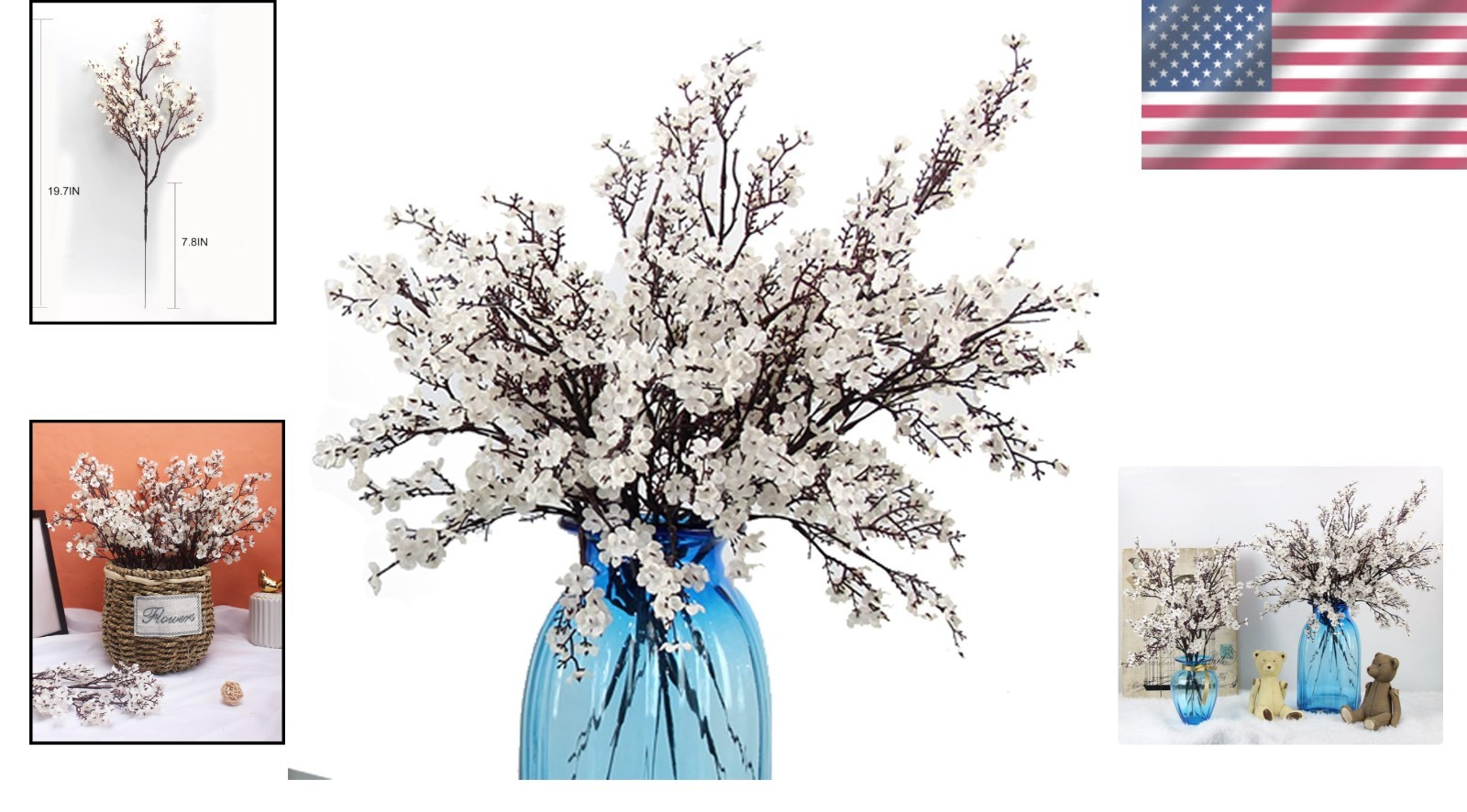 Small Artificial Flowers Realistic Faux Floral