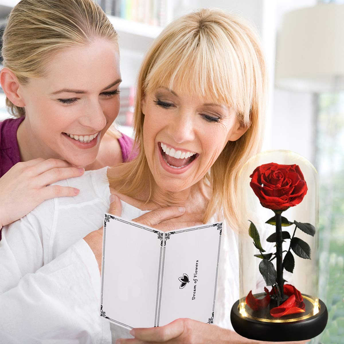 Mothers Day Rose Flower Gifts, Beauty and The Beast Rose Gifts for Women Wife…