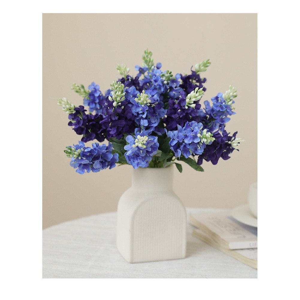 Flower Bouquet Artificial Hyacinth Plastic Stems 5 Stems Lifelike Appearance