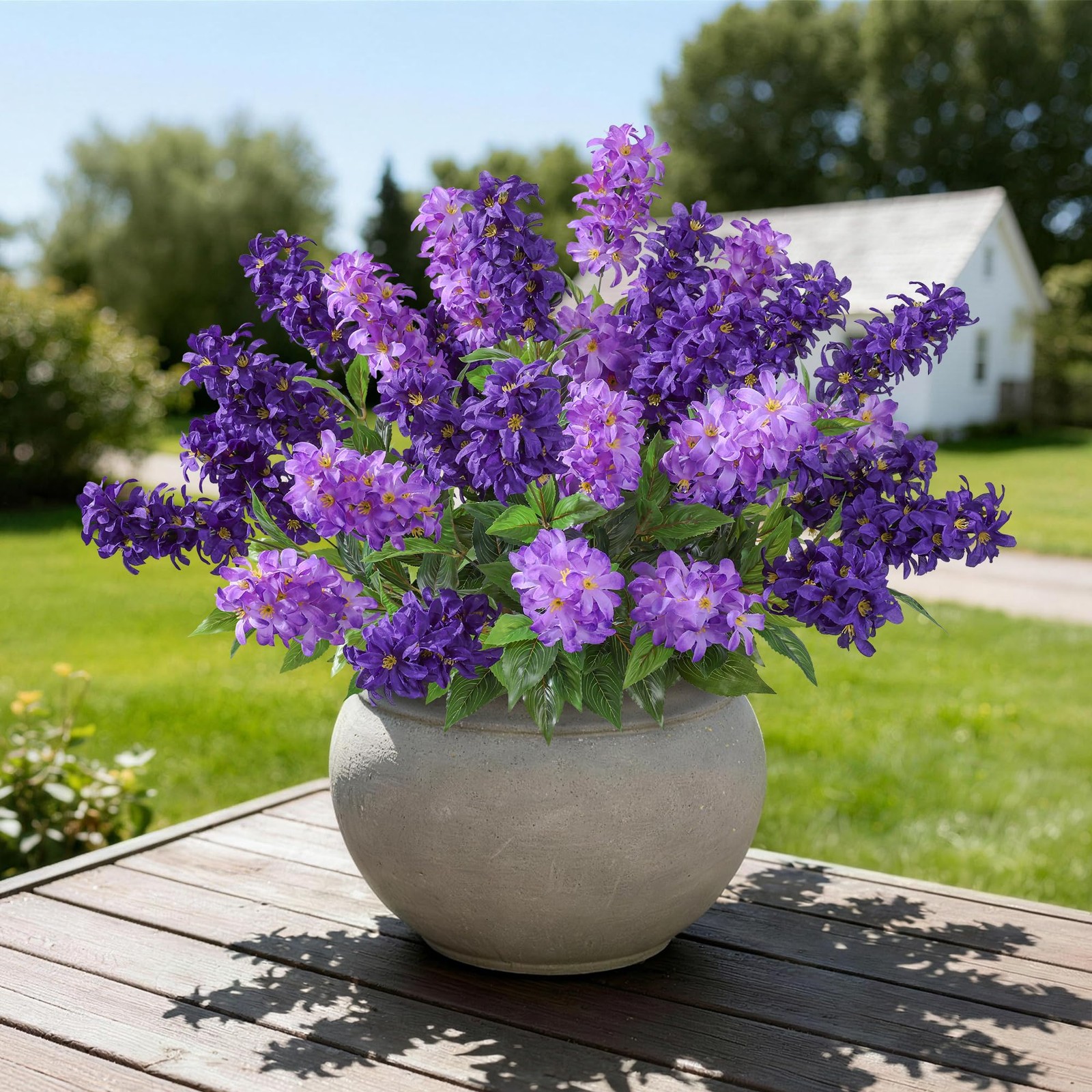 Artificial Flowers 3 Pcs Hyacinth Fake Flowers 19.69” Silk Flowers for Outsid…