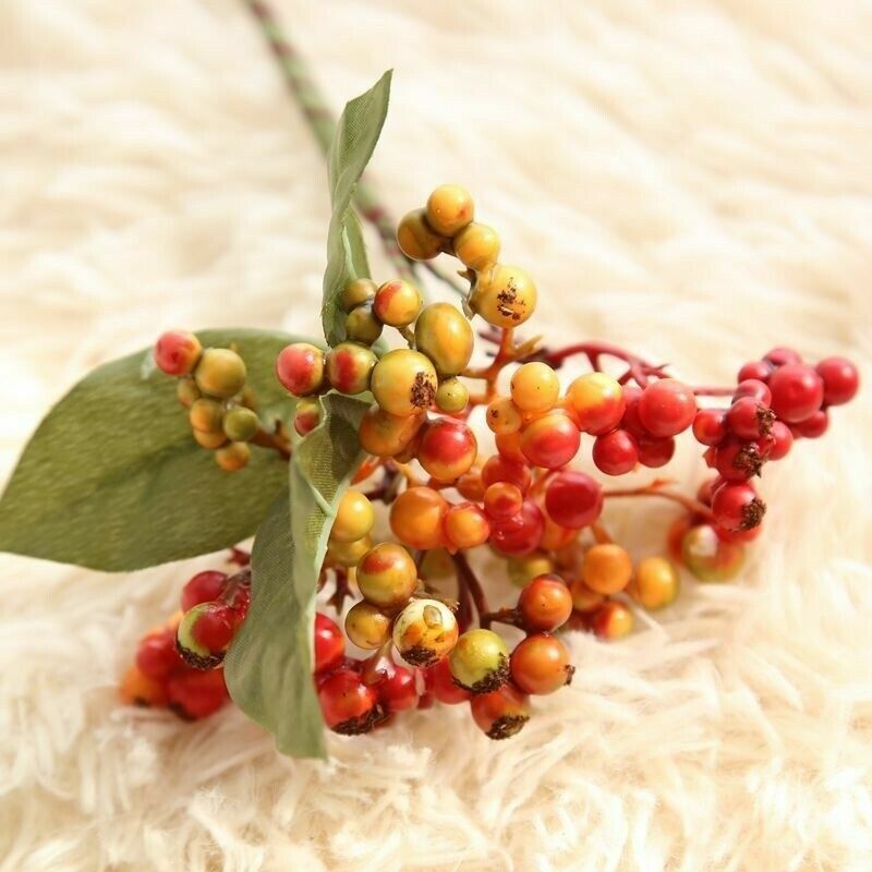 Bean Branch Simulation Flower Christmas Berry Artificial Flower Home Decor