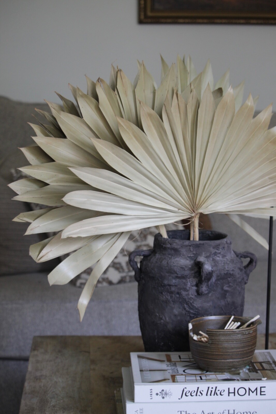 S/6 Palm Frond Spear Botanical Dried Stems