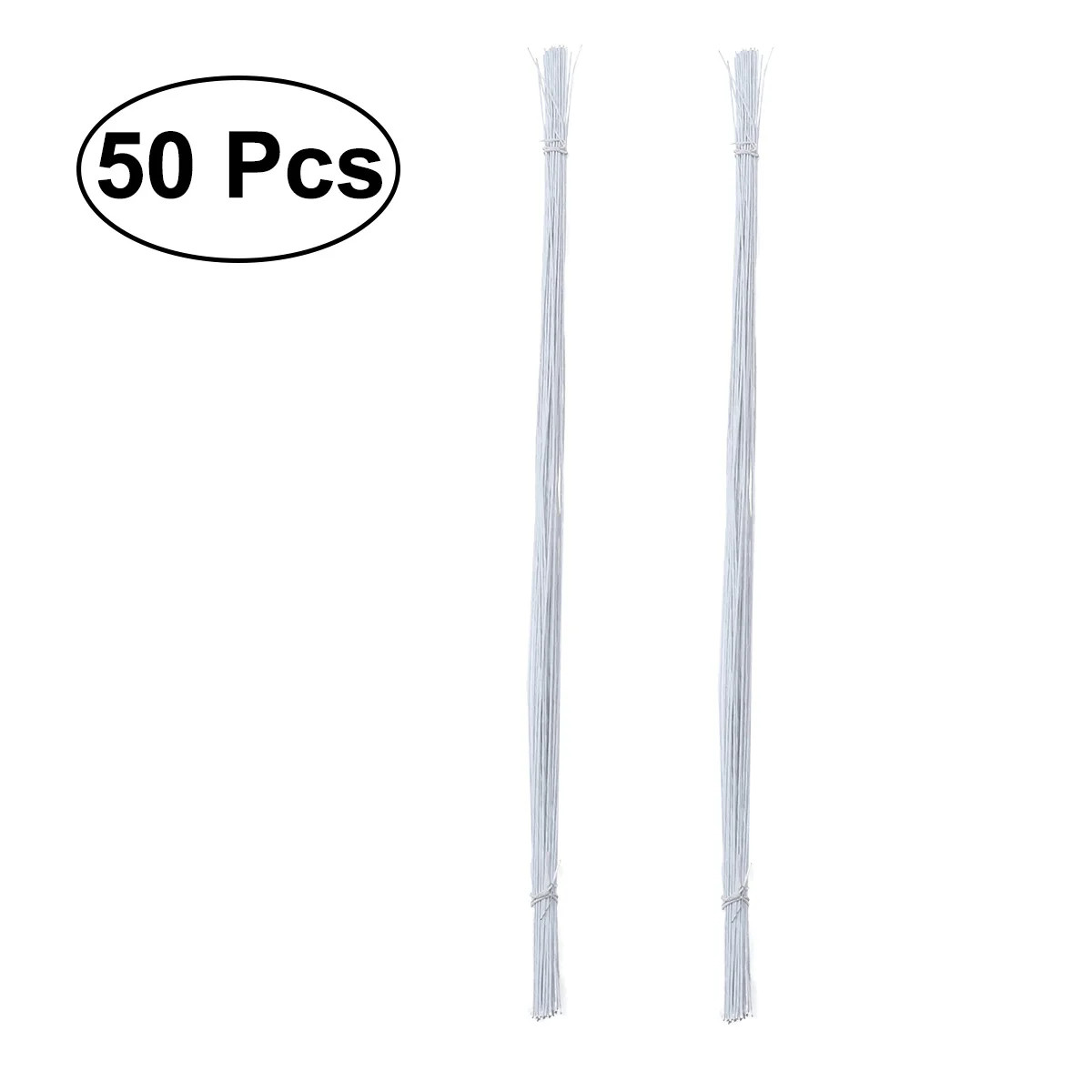 50pcs 24 Gauge White Floral Stem Wire Iron Wire Artificial Flower Arrangement