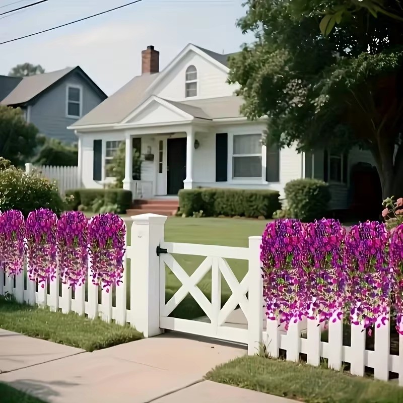 4/8Pcs Faux Floral Wreath Indoor Outdoor Flower Wedding Holiday Wall Home Decor
